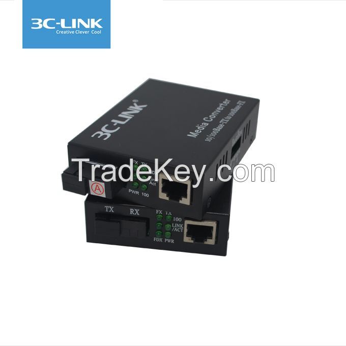 10/100/1000Base-TX to 1000Base-FX poe ethernet media converter