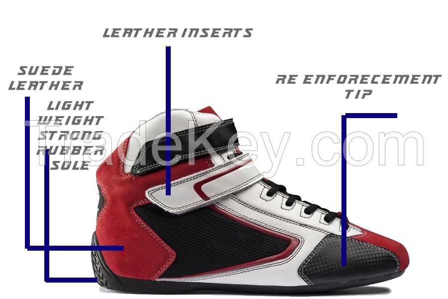 Karting shoes/ Racing shoes/ Youth racing shoes/ karting shoes sale/ go kart race shoes Customized Embroided OEM race shoes/ boots 