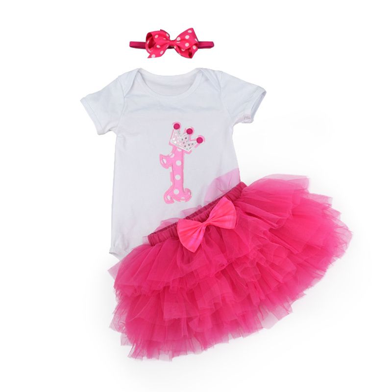 Baby girls 1st birthday tutu set