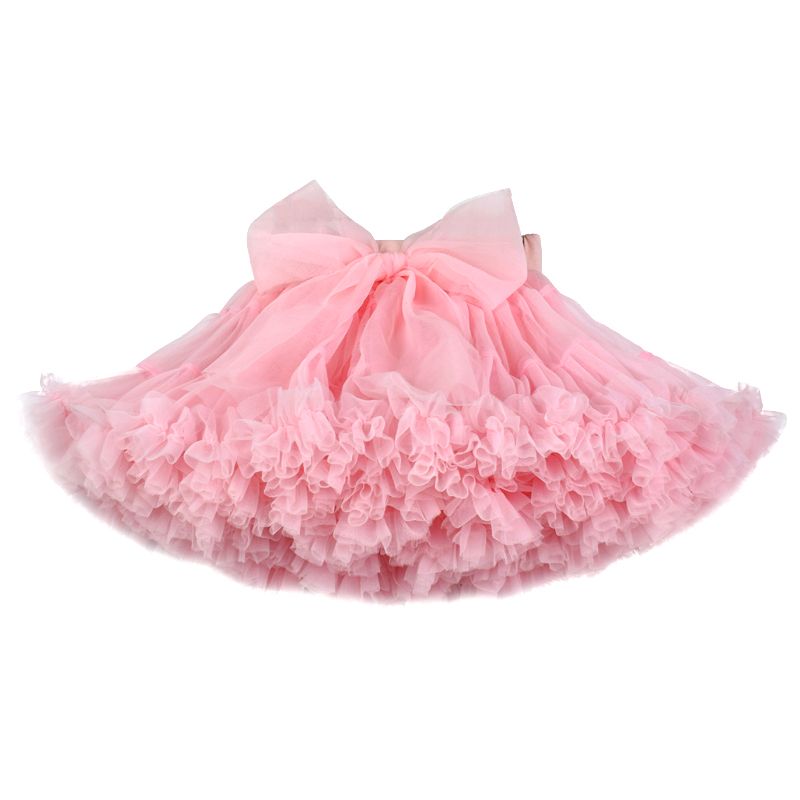 Extra fluffy pettiskirt with tulle bowknot