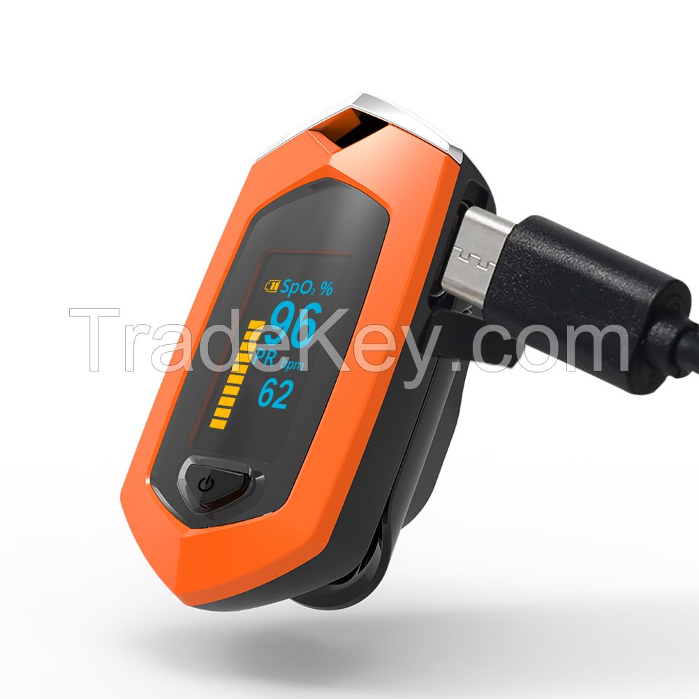 Boxym Rechargeable Finger Pulse Oximeter SpO2 Pr Rate Oxymeter