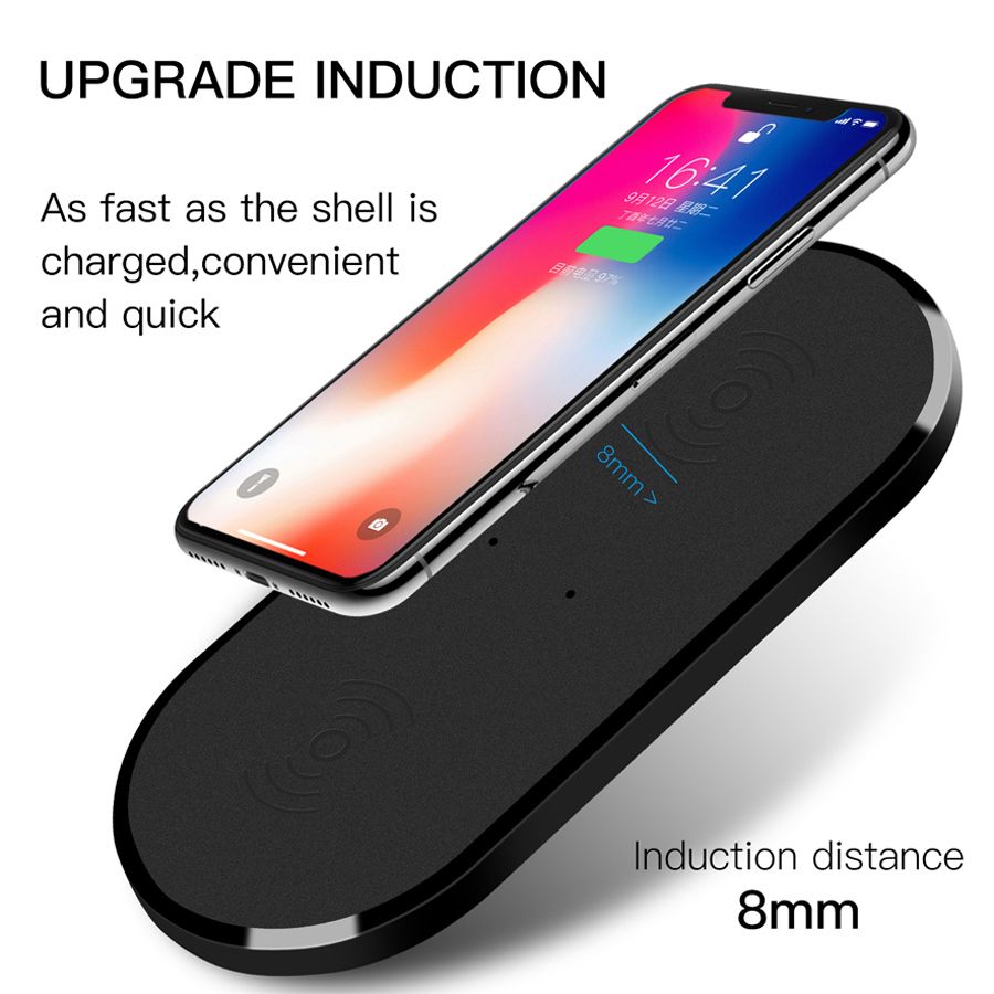 Double Charge and Quick Charge Mobile Phone Emergency Wireless Charger