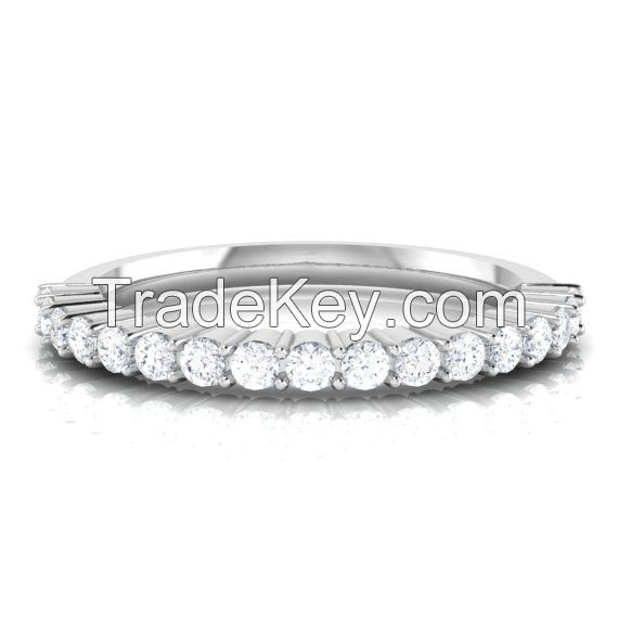 Eternity 14k White Gold Plated 925 Silver RIng