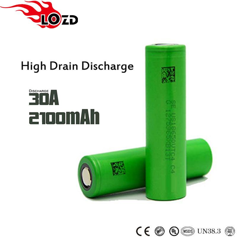 Authentic us18650vt 2100mah vtc4 18650 li ion battery for e-cigs