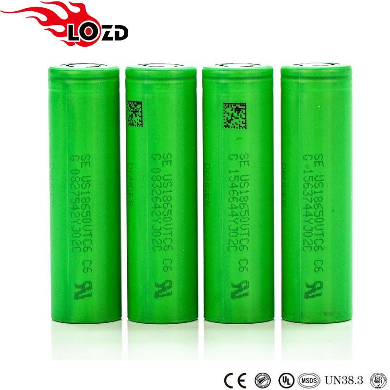 high capacity 18650 battery vtc6 3000mah li on battery 3.7v rechargeable battery