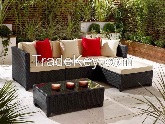 Poly rattan sofa set