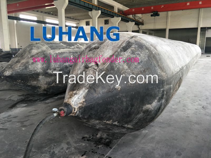 Ship launching rubber airbag lifting air bags