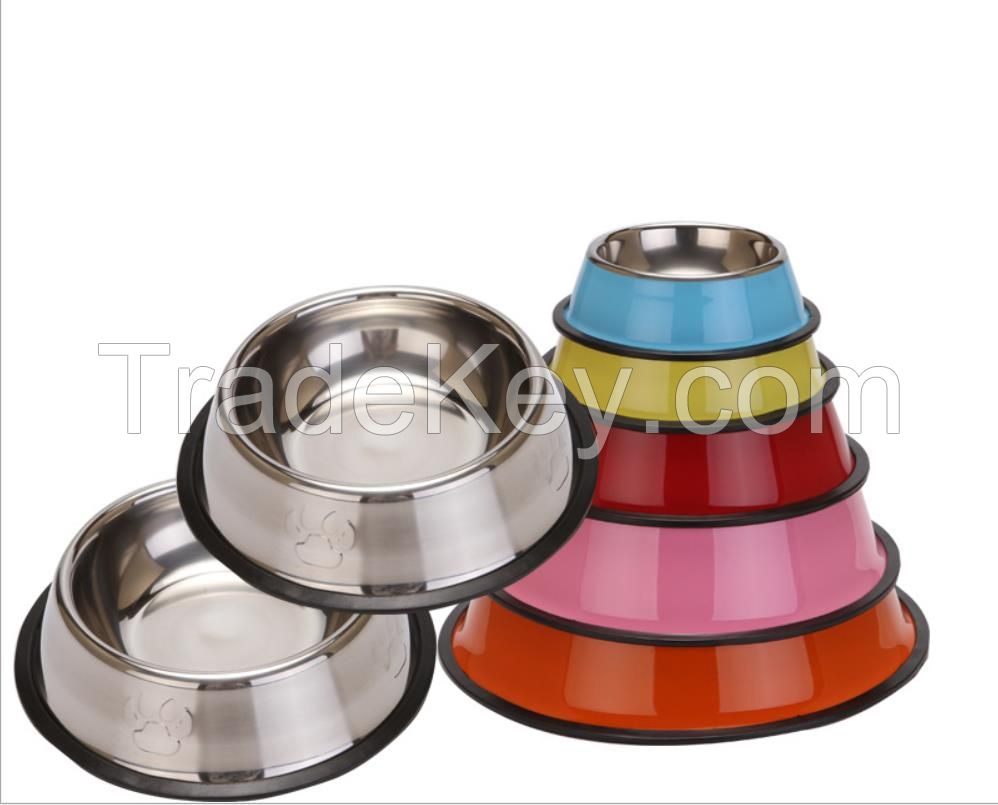 Pet Bowls for Dogs Cats Non-Slip Bottom