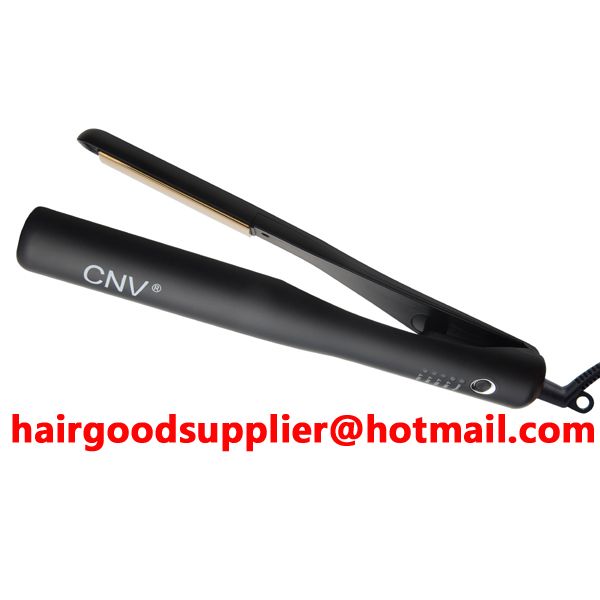 CNV Twist Straightening Iron 2 in 1 Ceramic Titanium-Plated Hair Straightener and Hair Curler Dual Voltage Flat Iron Instant Heat Curling Iron Black