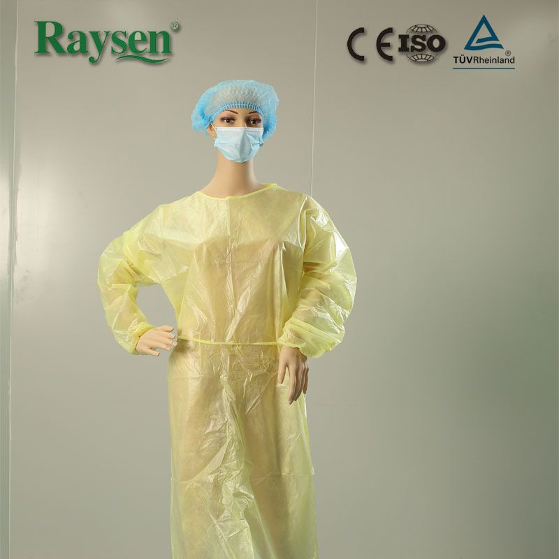 PP coated PE isolation gowns