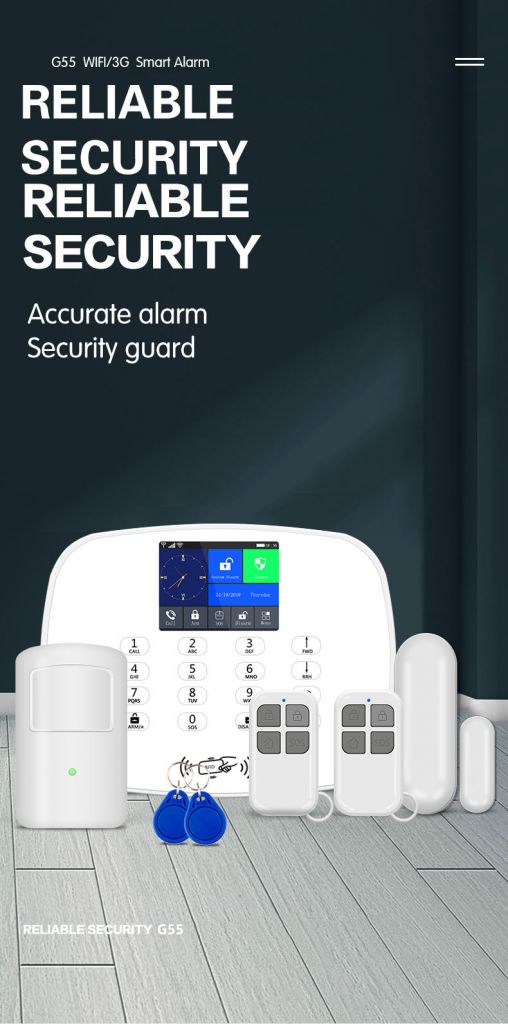 Tft Touch Panel Smart Home Security Alarm System Wifi Gsm Burglar Alarm System