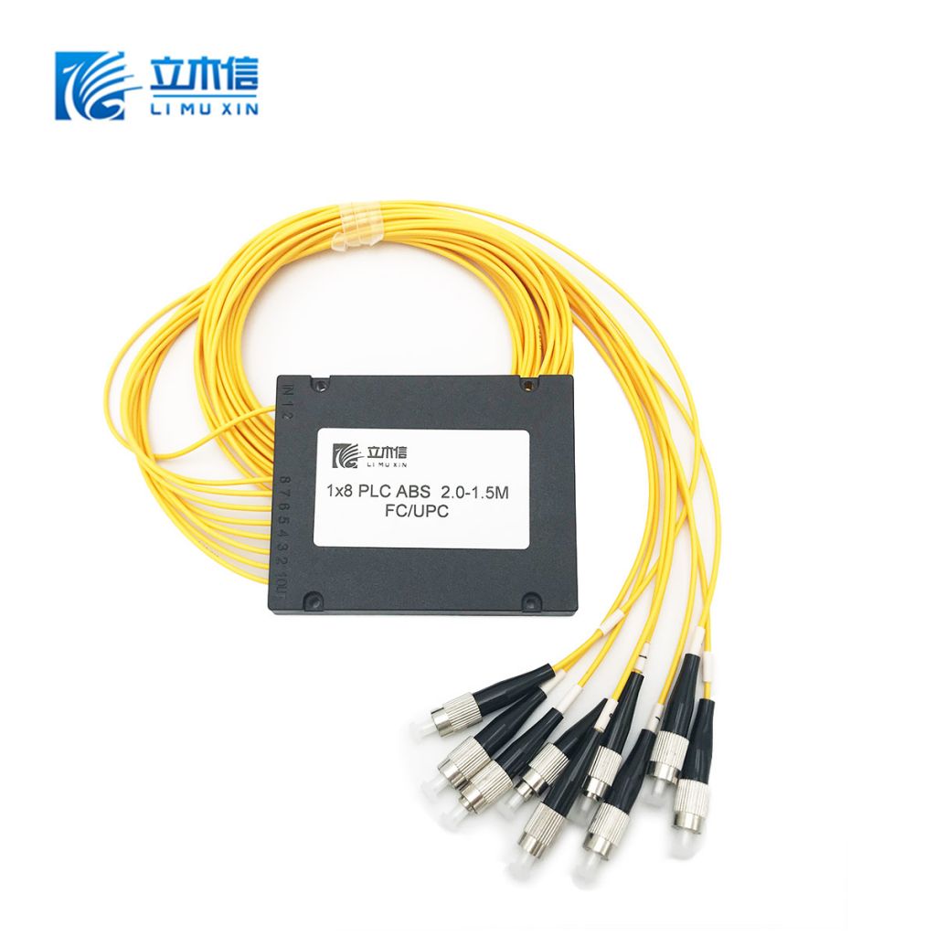 Factory supply 1x8 FC/upc  PLC splitter module abs box for FTTH/FTTX system