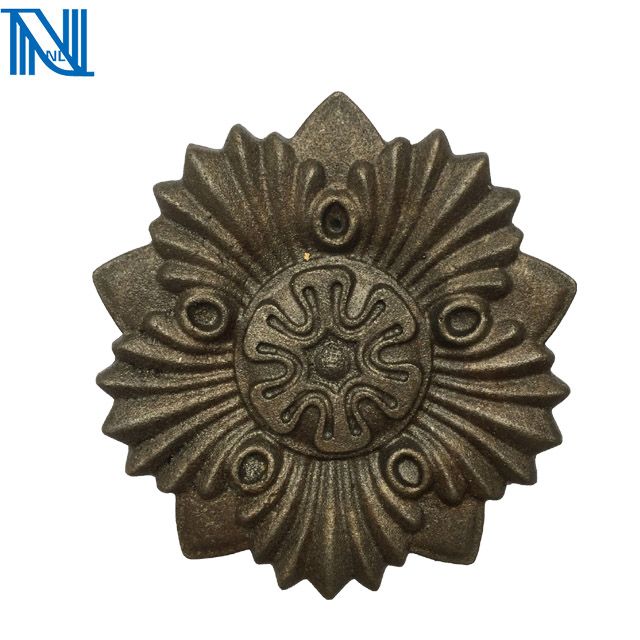 Wrought iron flowers and leaves for hot sale cast and forged steel wrought iron ornaments