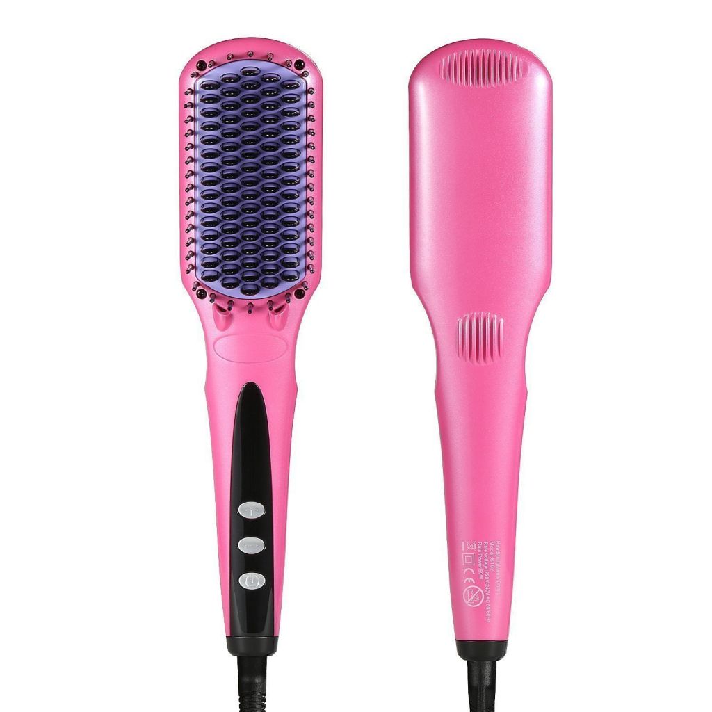  Electric Hair Straightener Brush Comb Fast Ceramic Professional Straightening Irons Hair Brushes