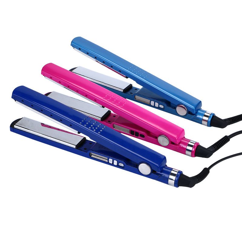 Hair Straightener New Flat Iron Straightening Iron 1/4" Titanium Alloy LED Display Styling Tools 5 Adjustable Temperature