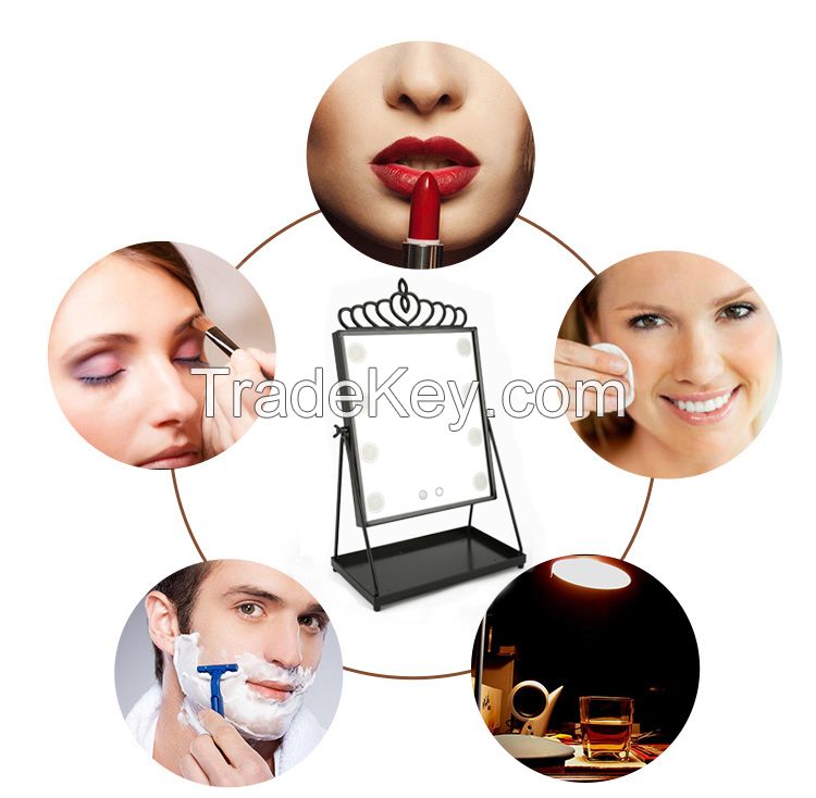 Fancy Lighted Makeup Mirror Hollywood Style Led Makeup Vanity Mirror Speaker with Lights