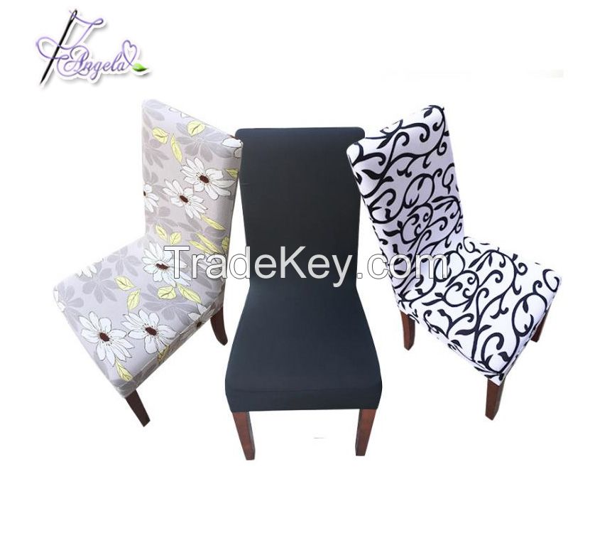 Decor Kitchen Seat Case Stretch Chair Cover Flower Printed Removable Chair Cover for Home Dining Chairs