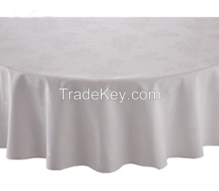 white satin band cotton tablecloths for rectangle table decorations in banquets, events, weddings