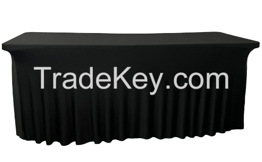 black wholesale spandex linens elastic expand table cover and chair cover for table and chair decorations