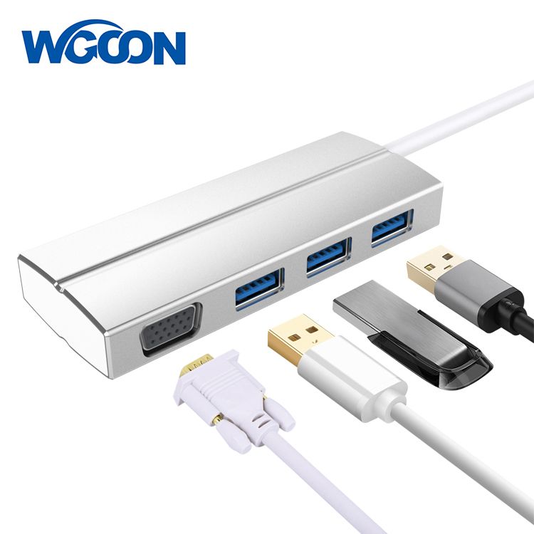 USB Type C to 3*USB+VGAï¼1080P@60Hzï¼Adapter