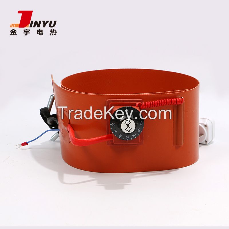 Flexible custom silicone rubber drum heater for gas tank