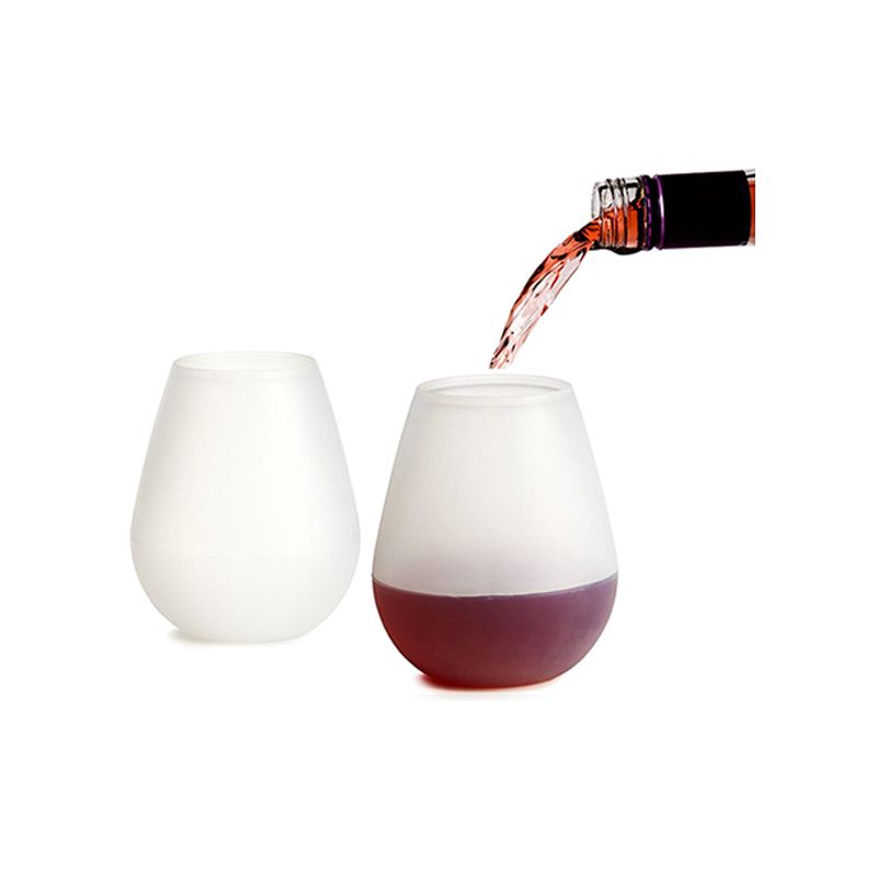 factory price silicone wine glasses from china