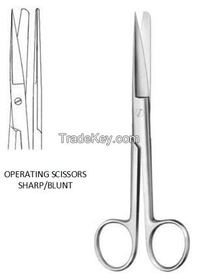 Operating Scissors Sharp / Blunt  Straight 6-1/4