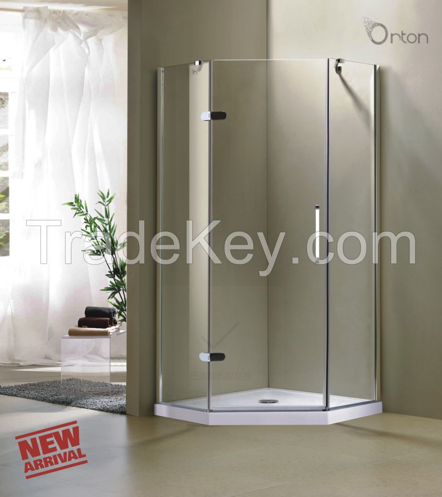 North-America Market Hot Selling Fashion Frameless Pivot Door Shower Enclosure