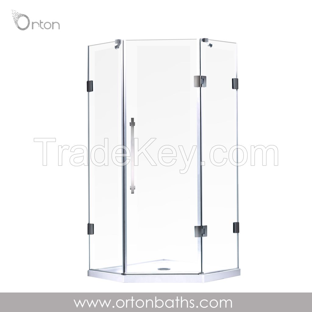 Neo-Angle Corner One Pivot Door Easy Clean Nano Coating Frameless Shower Enclosure Cabin