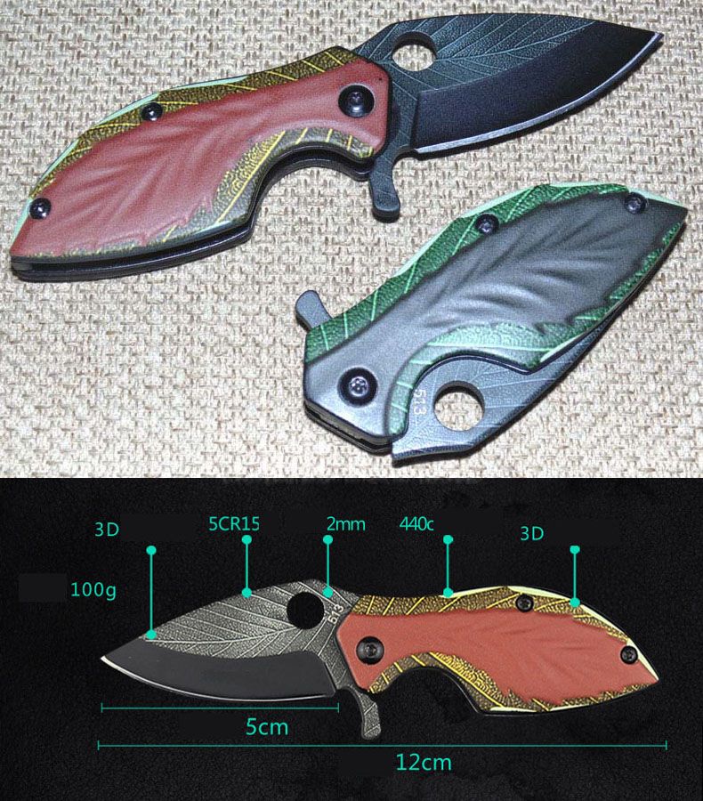 Maple leaf shape pocket knife