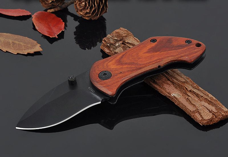 Wooden handl pocket knife