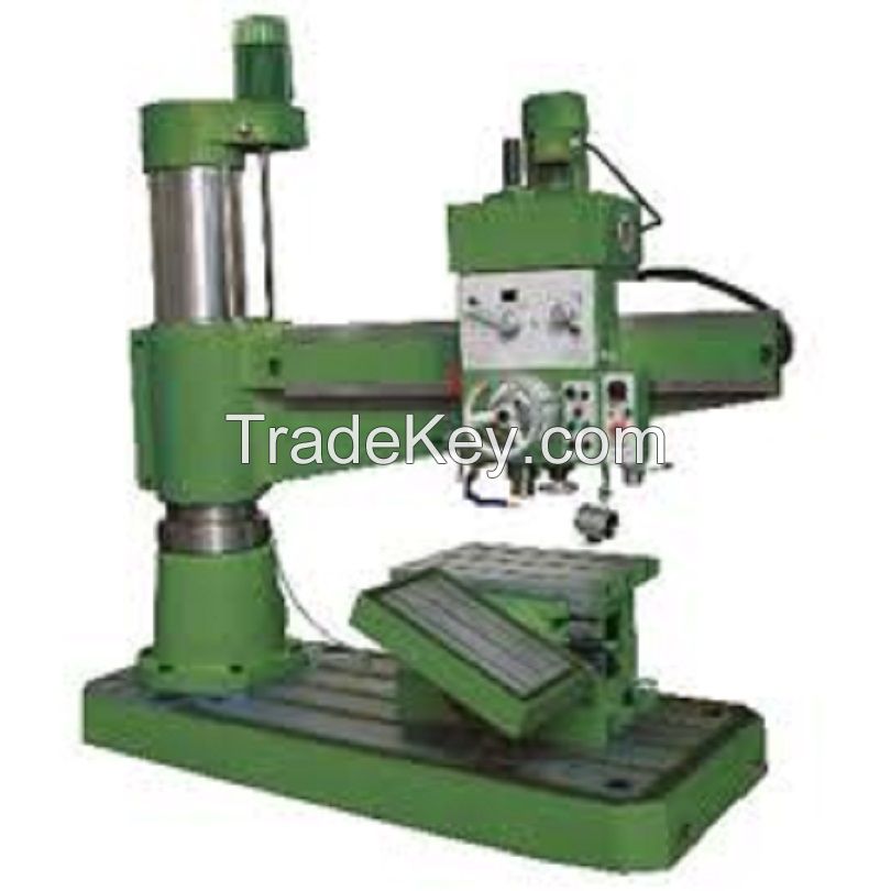 Half and full hydraulic radial drill machine