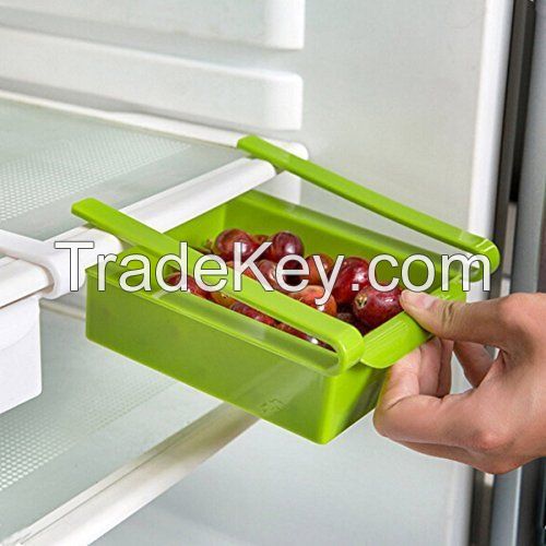 Refrigerator Plastic Storage Fridge Racks Tray Selves Shelf (Set of 4)(Multi-Color)