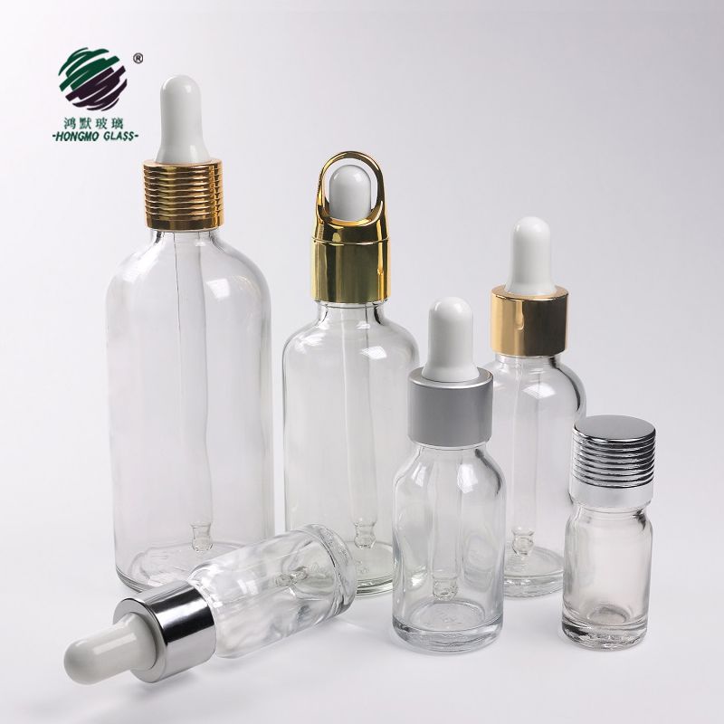 Clear 30ml Glass Dropper Bottle Packaging Transparent Empty Glass Bottles For Essential Oil