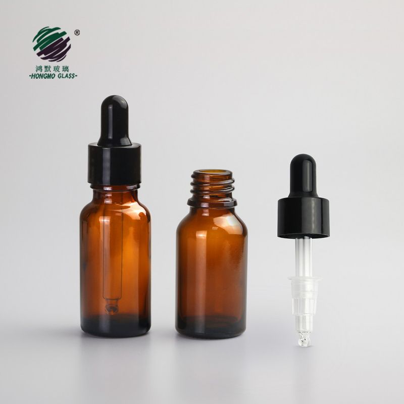 Amber Essential Oil Glass Dropper Bottle With Spray Pump For Cosmetic Packaging 5ml 10ml 15ml 20ml 30ml 50ml 100ml