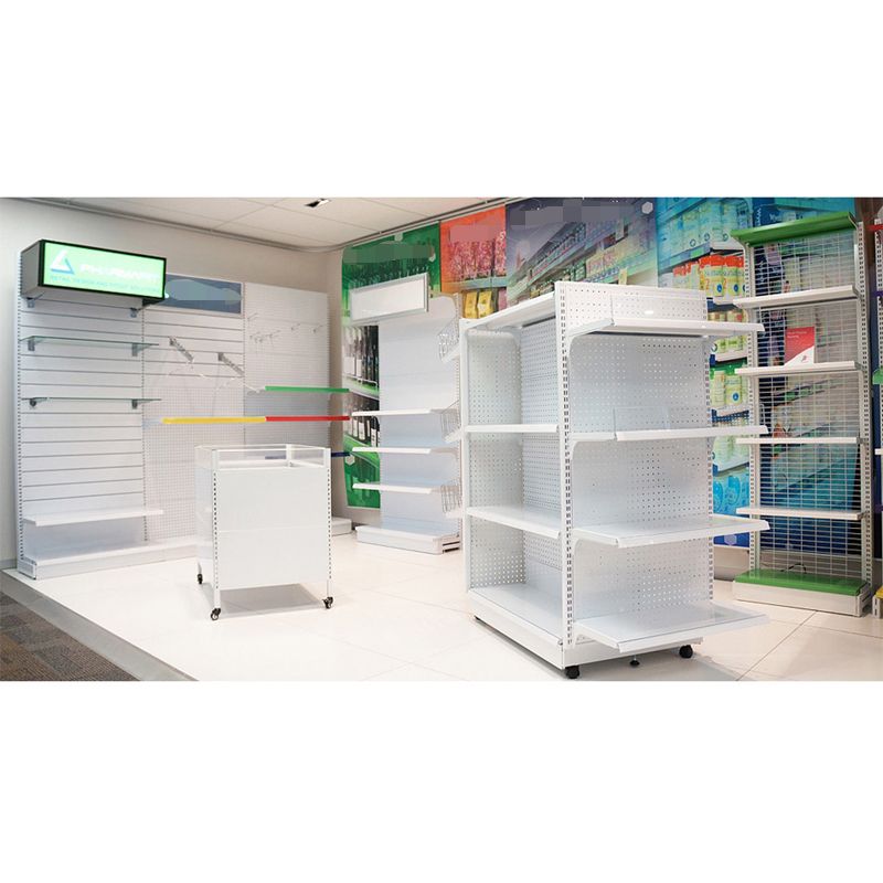 Customized Beverage Display Shelves Supermarket Showcase Design