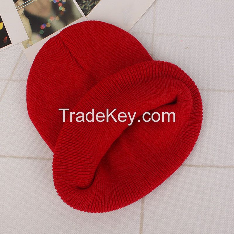 Customizable Skull Caps Acrylic Wool Knitted Beanies Hats