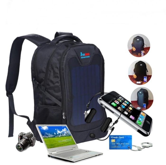 backpack with solar battery charger