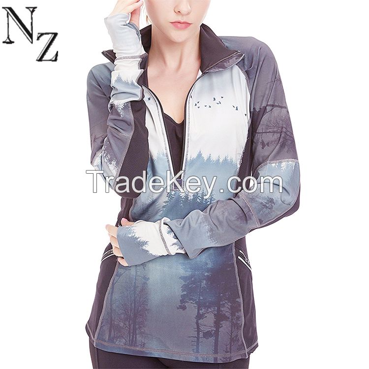 Newest casual winter woman hooded coat yoga jacket