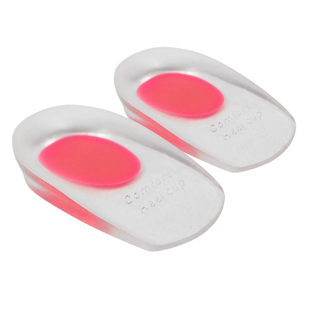 1pair Silicone Gel Heel Cups, Shoe Inserts for Plantar Fasciitis, Sore Heel Pain, Bone Spur and Achilles Pain, Pad and Shock Absorbing Support  ZG133