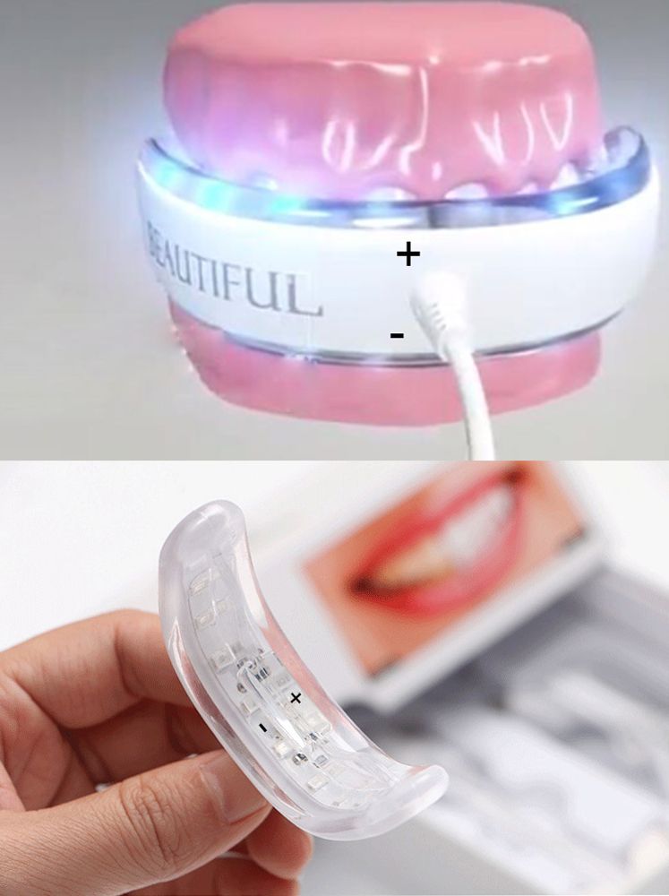 Teeth Whitening Light, 16 LED Teeth Whitener with 3 Adapters for iPhone, Android & USB (compatible with 4G and newer). YB145
