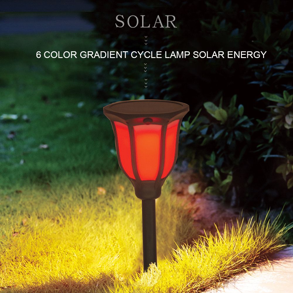 Solar Light 6 color with Flickering Flame-Sunklly Waterproof Solar Lighting Landscape Decoration for Garden Patio Yard Driveway, auto ON/OFF  SL130