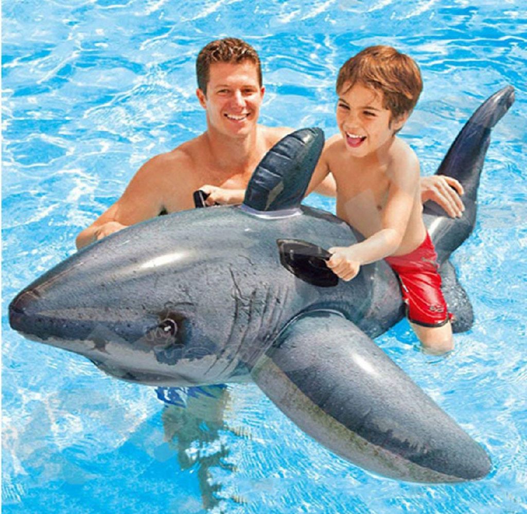 Inflatable Pool Float Swim Ring Ride On Shark Swimming Toy 68.16"x42.16"     SP119