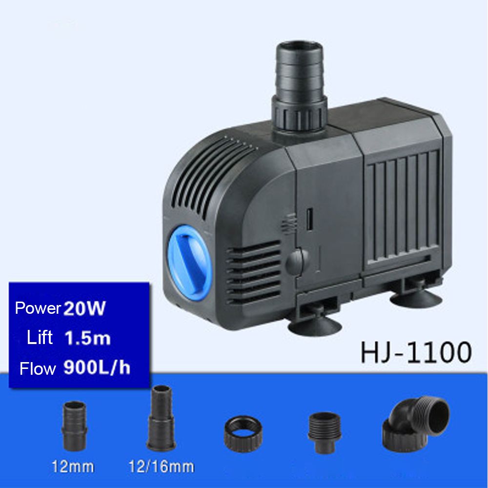 20W 900L/H lift 1.5m      Multi Function Submersible Fountain Pump for Aquarium - Black HJ1100