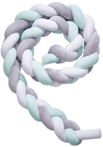 Baby Bed Bumper Four Ply Knot Handmade Long Knotted Braid Weaving Plush Baby Crib Protector Infant Knot Pillow Room Decor
