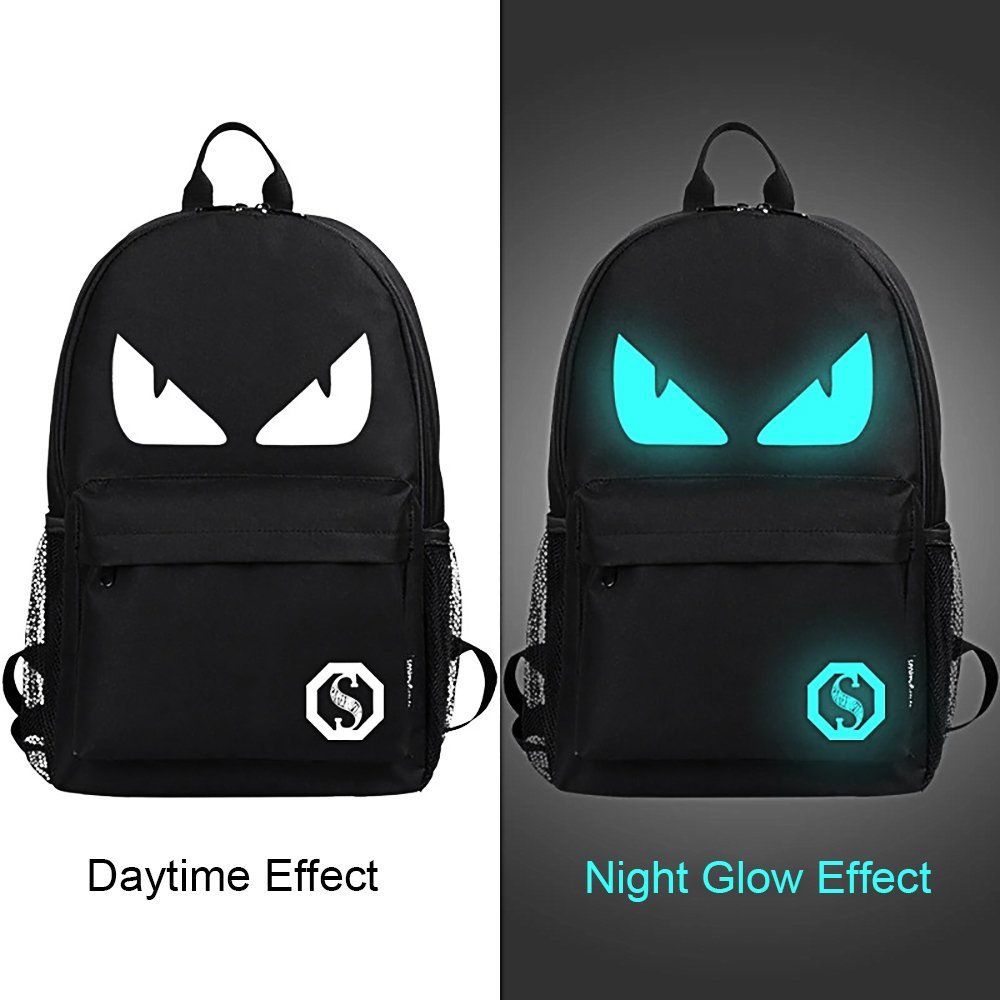 Student Luminous animation School Bags For Teenager USB Charge Computer anti-theft Laptop Backpack School Backpack