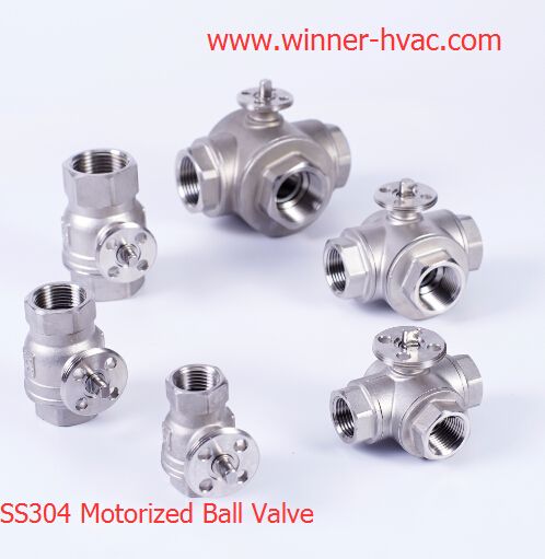 Stainless Steel SS304 2 Way 3 Way 1/2" to 1" Ball Valve