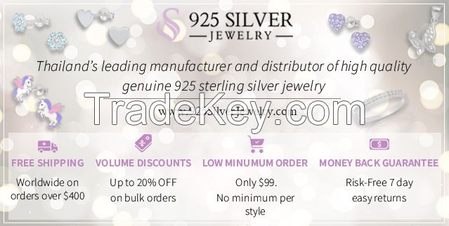 Crystal Ball Silver Stud Earrings