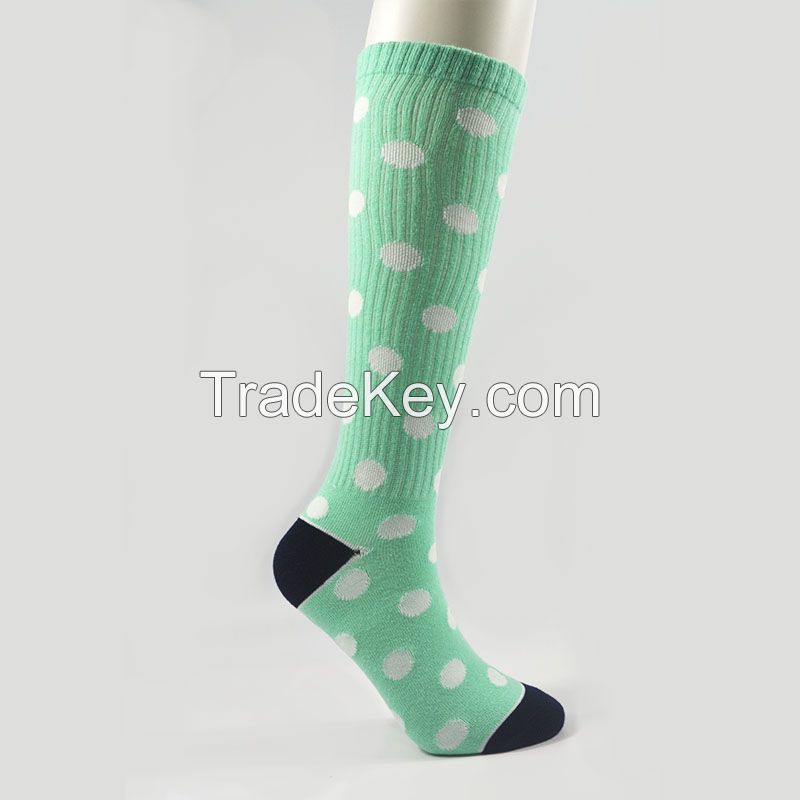 Knee high socks, jacquard socks, TC / Cotton socks, knee high socks with lurex, socks with lurex, fashion socks