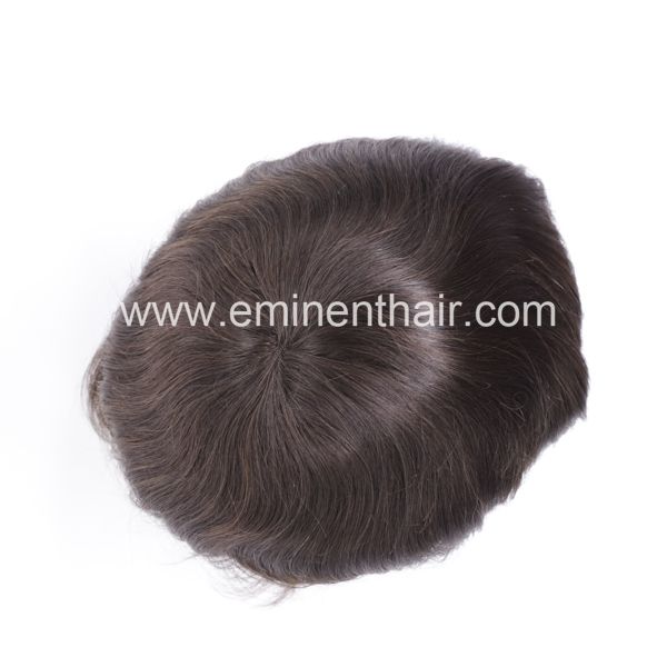 Lace with Clear PU on Sides Back, Stock Toupee Hair Piece